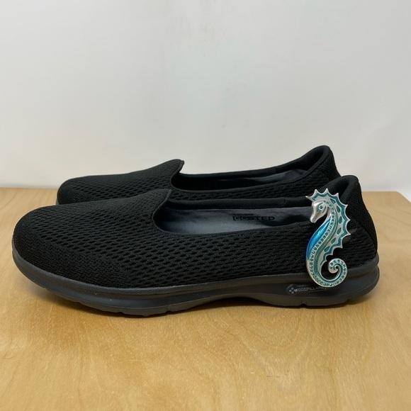 Skechers Shoes - Skechers Go Step Black Knit Mesh Skip On Shoes w/Goga Mat Technology Size 9